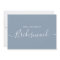 Minimalist Dusty Blue Bridesmaid Proposal Card