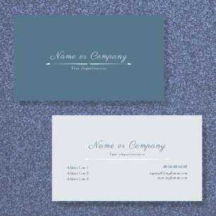 Minimalist Dusty Blue Business Card