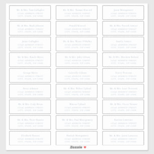 Minimalist Dusty Blue Guest Address Labels