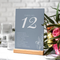 Minimalist Dusty Blue Modern Classic Wedding Names