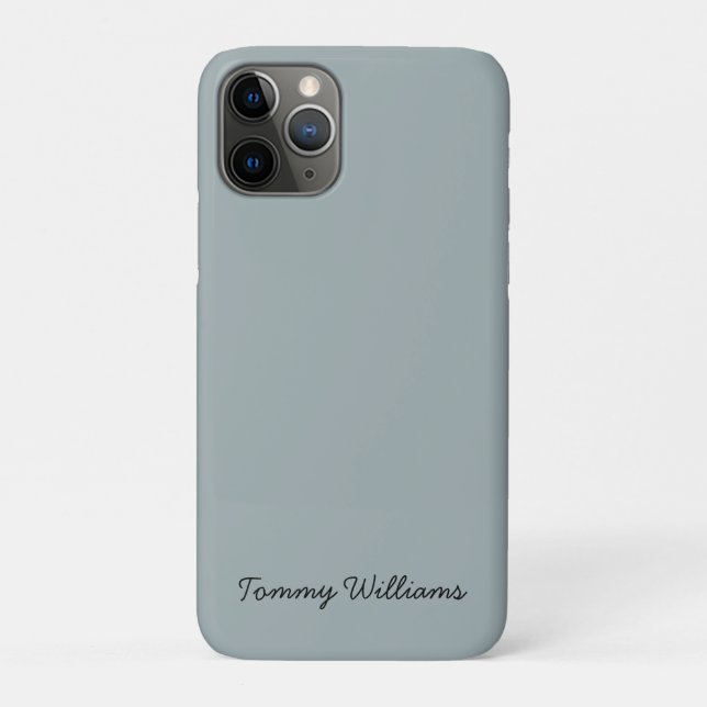Minimalist Dusty Blue Professional Simple Case-Mate iPhone Case (Back)