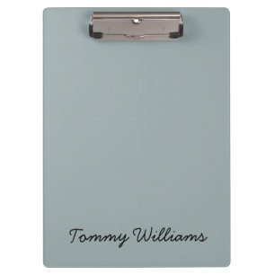 Minimalist Dusty Blue Professional Simple Clipboard