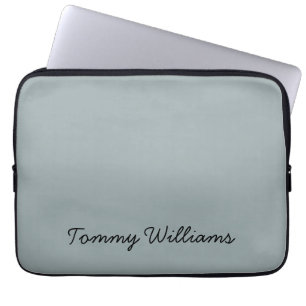 Minimalist Dusty Blue Professional Simple Laptop Sleeve
