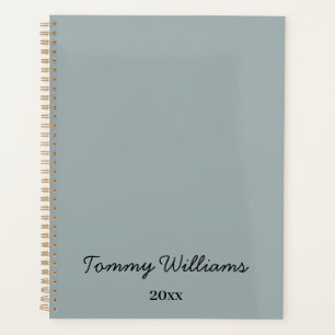 Minimalist Dusty Blue Professional Simple Planner
