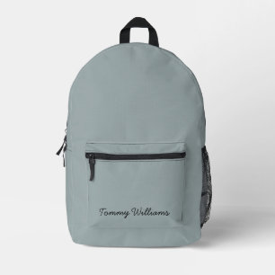 Minimalist Dusty Blue Professional Simple Printed Backpack