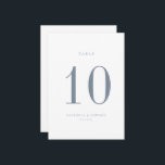 Minimalist Dusty Blue Wedding Table Number Card<br><div class="desc">Modern Minimalist Dusty Blue,  wedding table number card. Please note that table number cards must be numbered and added to your cart individually.</div>