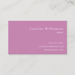 Minimalist Dusty Lavender Elegant Professional  Business Card