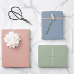 Minimalist Dusty Pink Dusty Blue Sage Green Colour Wrapping Paper Sheet<br><div class="desc">Minimalist Dusty Pink Dusty Blue Sage Green Plain Solid Colours. simple</div>
