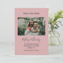 Minimalist Dusty Pink Photo Wedding