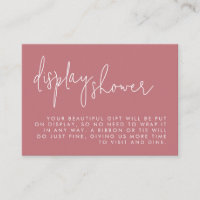 Minimalist Dusty Rose Bridal Shower Display Shower