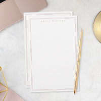 Minimalist Dusty Rose Monogram Two Border