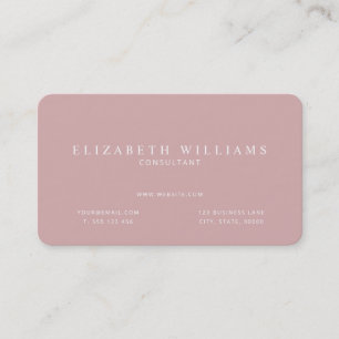 Minimalist Dusty Rose Professional Business Card