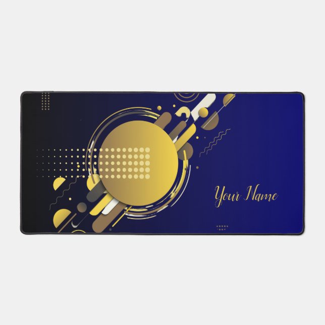 Minimalist Dynamic Syncronicity Abstract Flowing Desk Mat (Front)