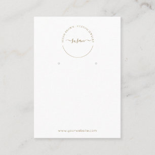 Minimalist Earring Display Business Card