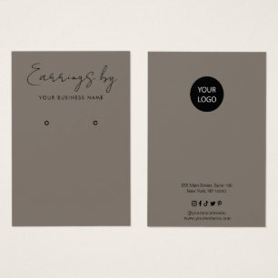 Minimalist Earring Display Business Card