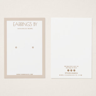Minimalist Earring Display Card