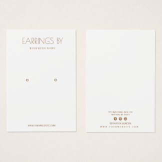 Minimalist  Earring Display Card