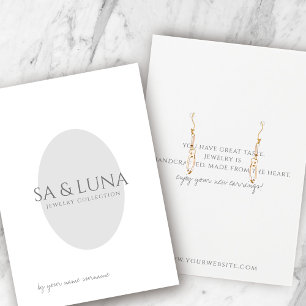 Minimalist Earring Jewellery Display Card