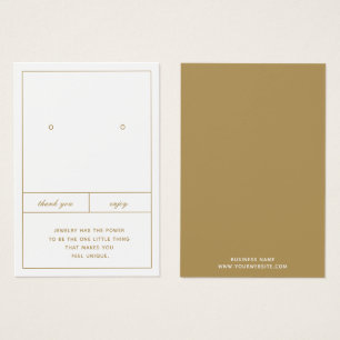 Minimalist Earring Jewelry Card Design