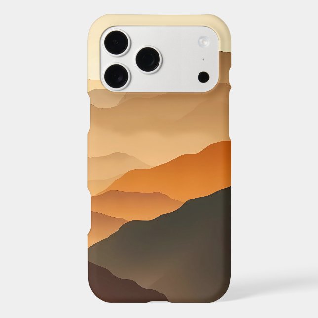 Minimalist Earth Tone Abstract Mountain Pattern (Back)