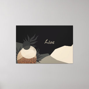 Minimalist Earth Tones Abstract Boho  Canvas Print