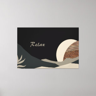 Minimalist Earth Tones Abstract Boho  Canvas Print
