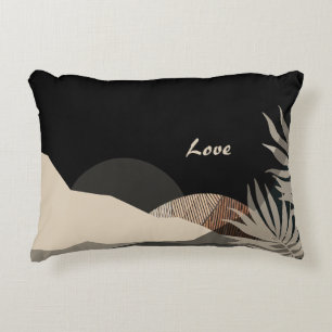 Minimalist Earth Tones Abstract Nature Decorative Cushion