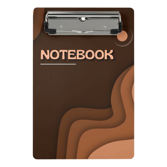 Minimalist Earth Tones Aesthetic Clipboard (Front)