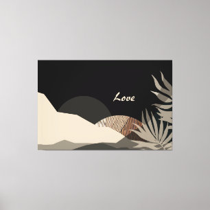 Minimalist Earth Tones Boho Abstract Canvas Print
