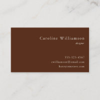 Minimalist Earthy Brown Elegant Professional