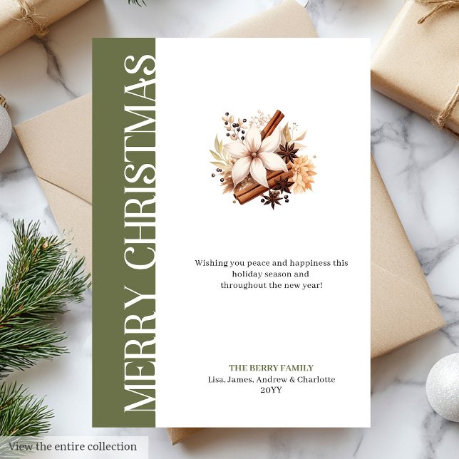 Minimalist Earthy Colors Holiday Greeting Card (Minimalist Earthy Colors Holiday Greeting Card)