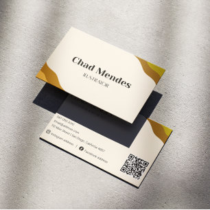 minimalist earthy tone business card