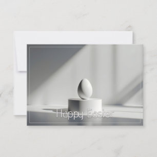 Minimalist Easter Egg on Modern Pedestal