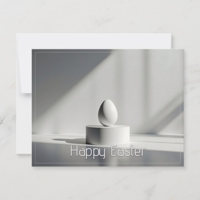 Minimalist Easter Egg on Modern Pedestal (Front)