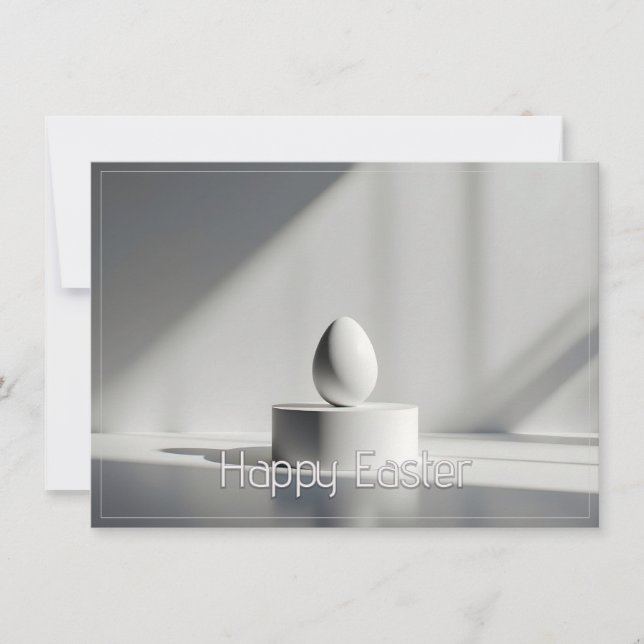 Minimalist Easter Egg on Modern Pedestal (Front)