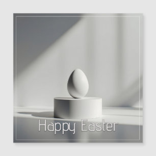 Minimalist Easter Egg on Modern Pedestal