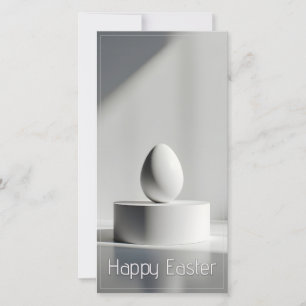 Minimalist Easter Egg on Modern Pedestal