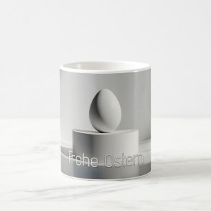 Minimalist Easter Egg on Modern Pedestal Coffee Mug