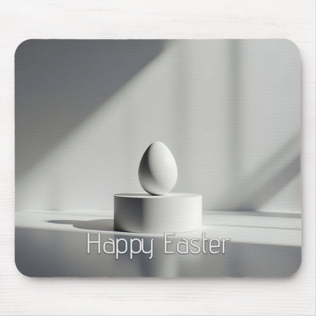 Minimalist Easter Egg on Modern Pedestal Mouse Mat (Front)