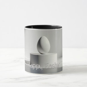 Minimalist Easter Egg on Modern Pedestal Mug