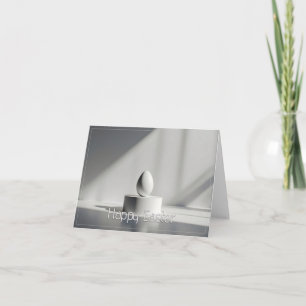 Minimalist Easter Egg on Modern Pedestal Thank You Card