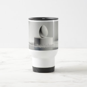 Minimalist Easter Egg on Modern Pedestal Travel Mug