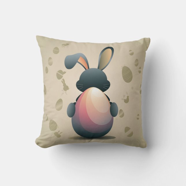 Minimalist Easter Elegance Cushion (Front)