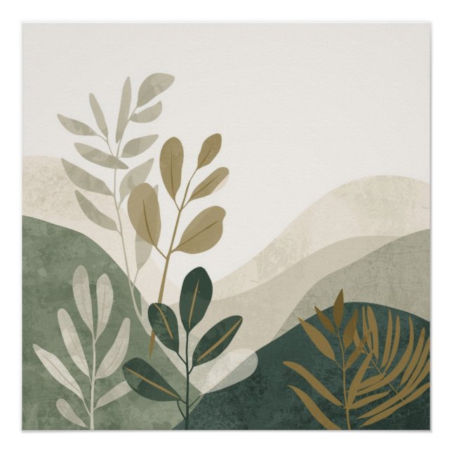 Minimalist Eco Nature Wall Art Poster Print (Front)
