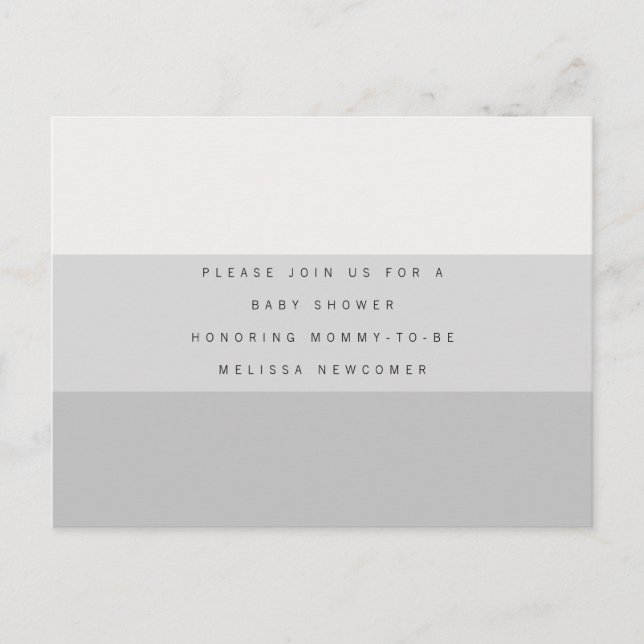 Minimalist EDITABLE Colour Block Baby Shower invit Announcement Postcard (Front)