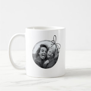 Minimalist Editable Colour Bow Photo Mother's Day Coffee Mug