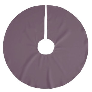 Minimalist eggplant purple solid plain elegant brushed polyester tree skirt