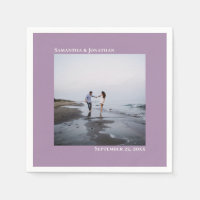 Minimalist Elegance Modern Lavender Wedding Photo
