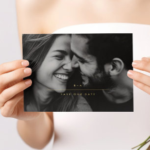 MINIMALIST elegance Photo Save The Date Gold
