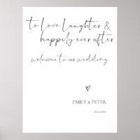 Minimalist Elegant 18by24 welcome To Our Wedding
